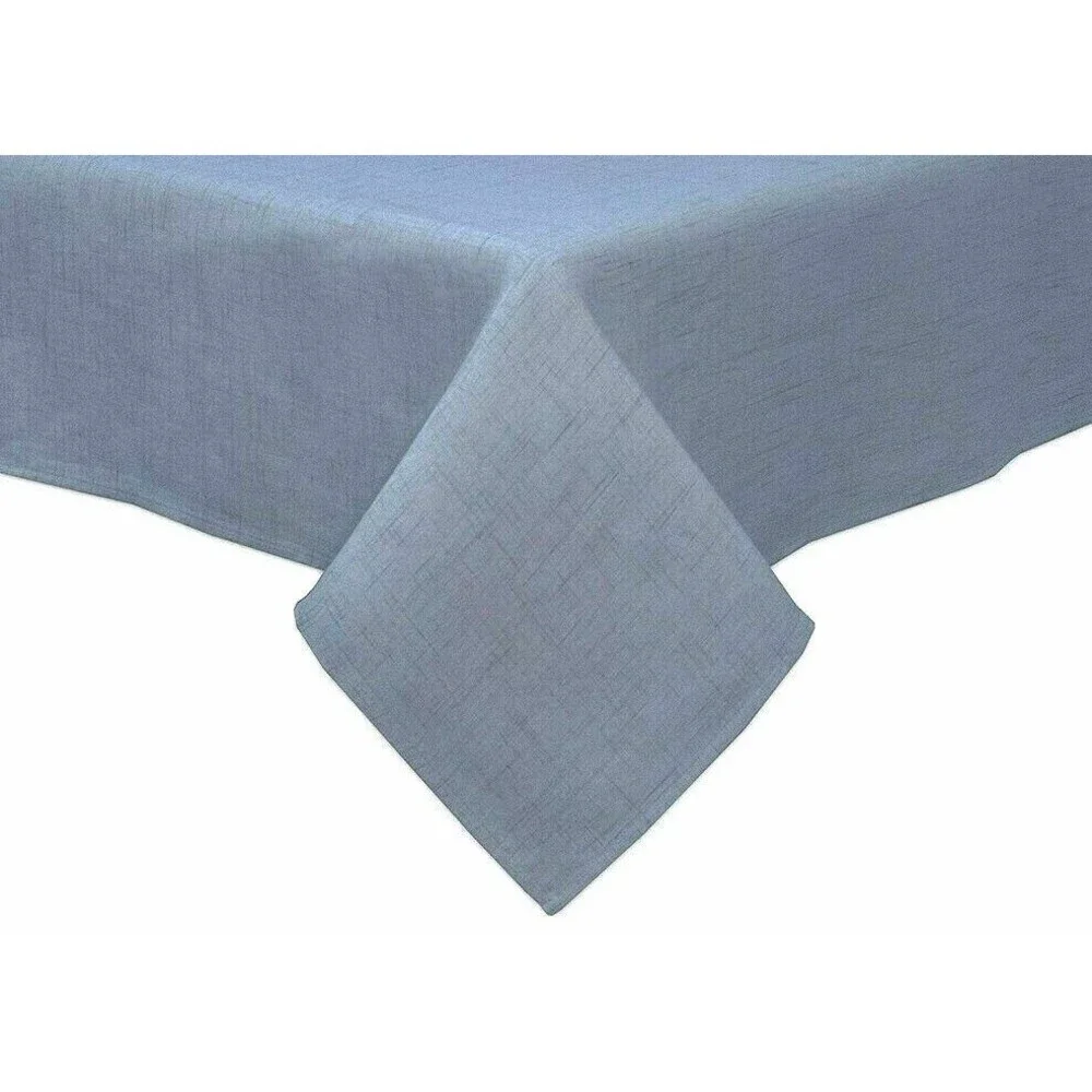 Bardwil Linens Periwinkle Blue Fabric Tablecloth Cloth 60x84 Easy Care Brussels